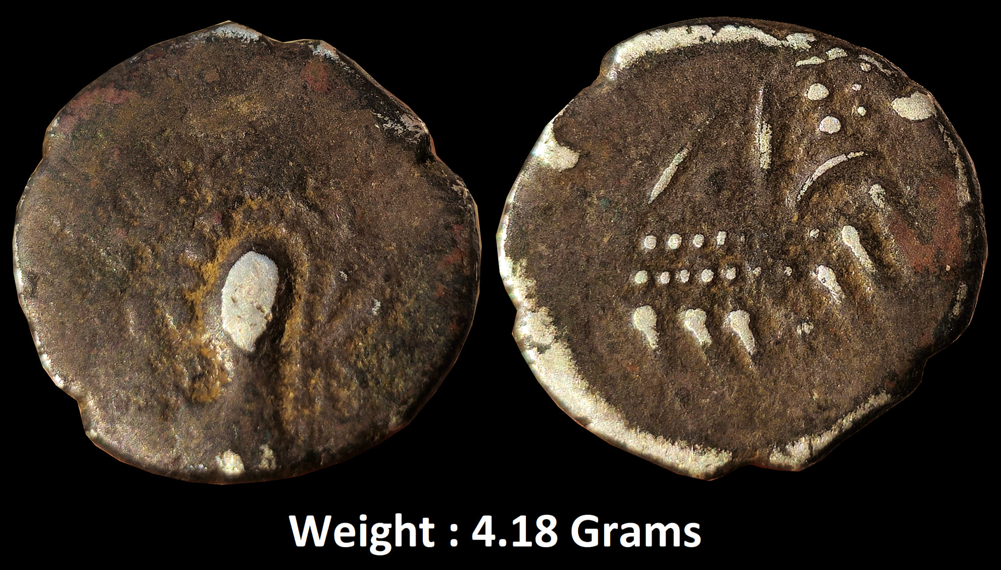 Ancient ; Indo Sassanian ; Silver Drachm; AD.780-980 ; Period of Pratihara Pala
