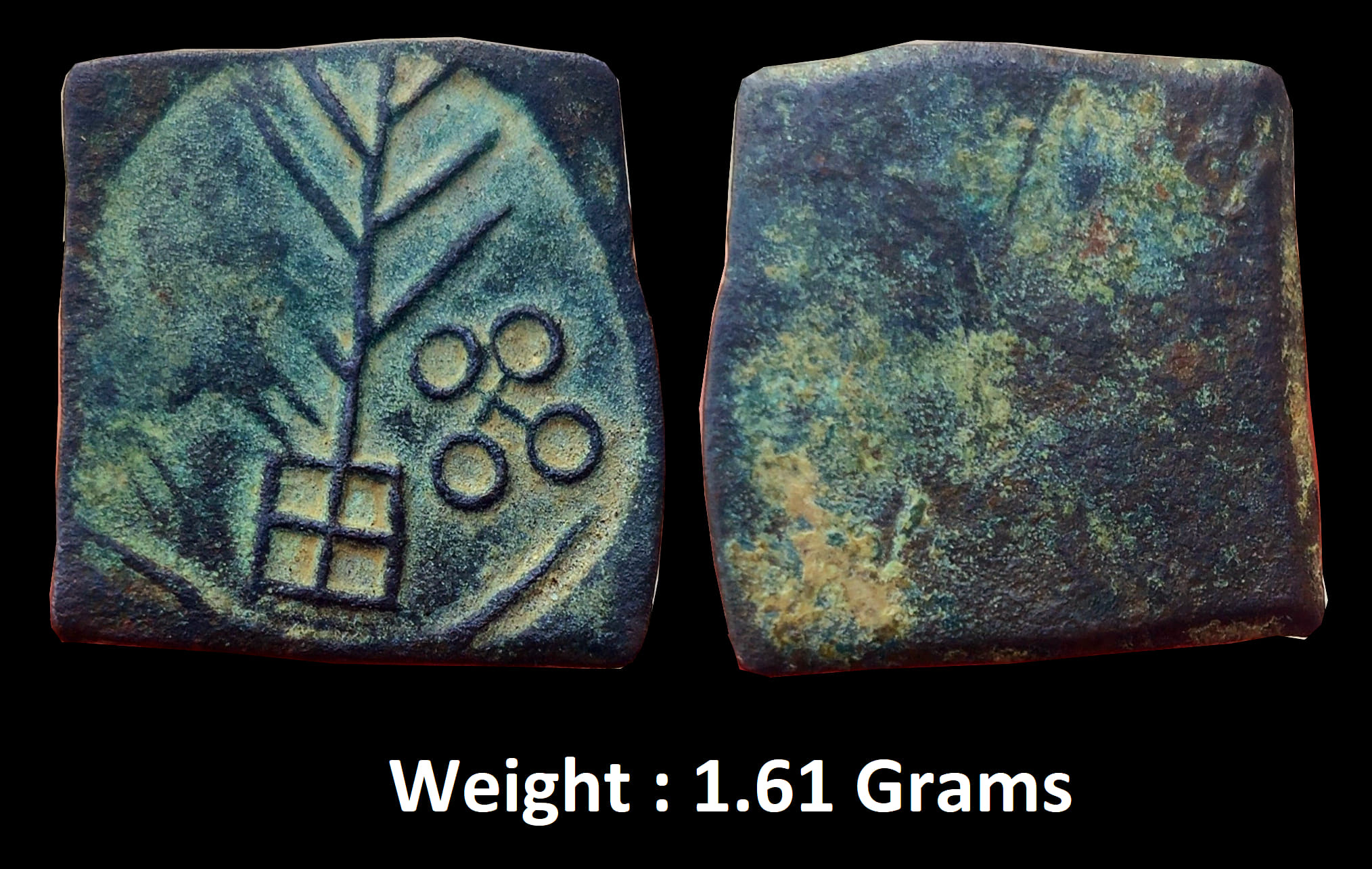 Ancient Vidharbha Region Copper Unit 200 Bc Uniface Specimen