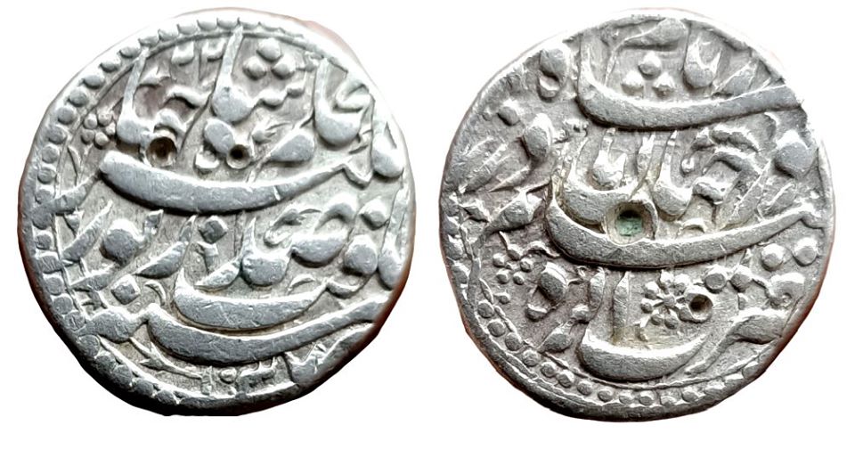 mughal-nur-jahan-ex-rare-silver-rupee-mint-agra-full-mint.jpg Mughal ; Nur Jahan ; (AH 1033-1037, 1623-1627) ; Ex RARE Silver Rupee ; Weight :11.18 Grams ; Mint ; Agra ( Full Mint )