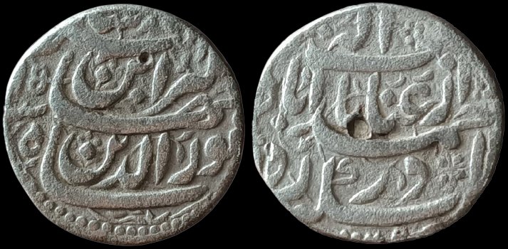 mughal-nooruddin-jahangir-silver-rupee-mint-ahmedabad-full-mint.jpg Mughal ; Jahangir ; Silver Rupee ; Mint : Ahmedabad ( Full Mint ) ; Inayat Couplet