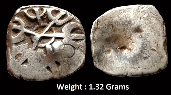 Ancient ; Gandhara Janapada ; 6th Century BC 1/8 Shatamana ; Silver Punchmark