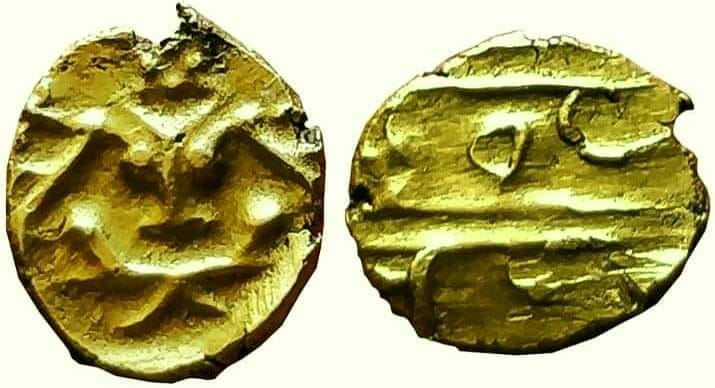 independent-kingdom-mysore-ruler-krishna-raja-wodeyar-reigned-denomination-kanthirava-fanam.jpg Independent Kingdom ; Mysore ; Ruler: Krishna Raja Wodeyar, Reigned: 1799 - 1868 CE, Denomination: Kanthirava - Fanam, Weight: 0.40 grams