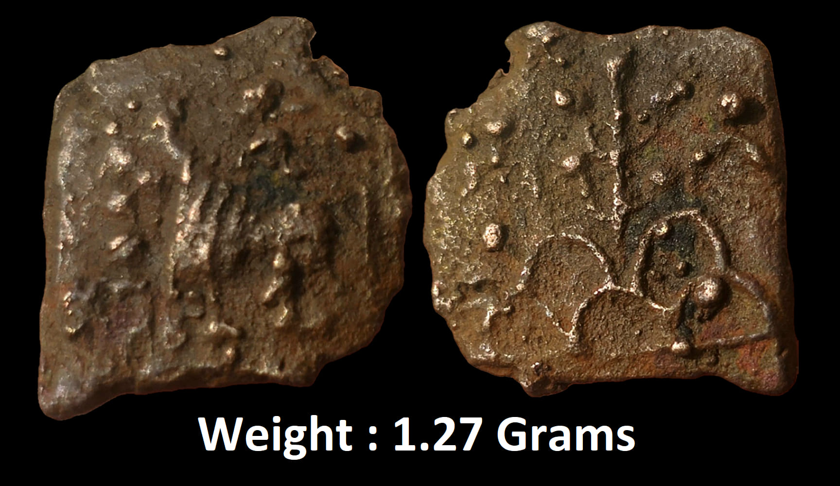 468007572_8725385287508298_3596297205985145322_n Ancient ; Kaushambi; Lion / Hill Type Cast Copper Coin
