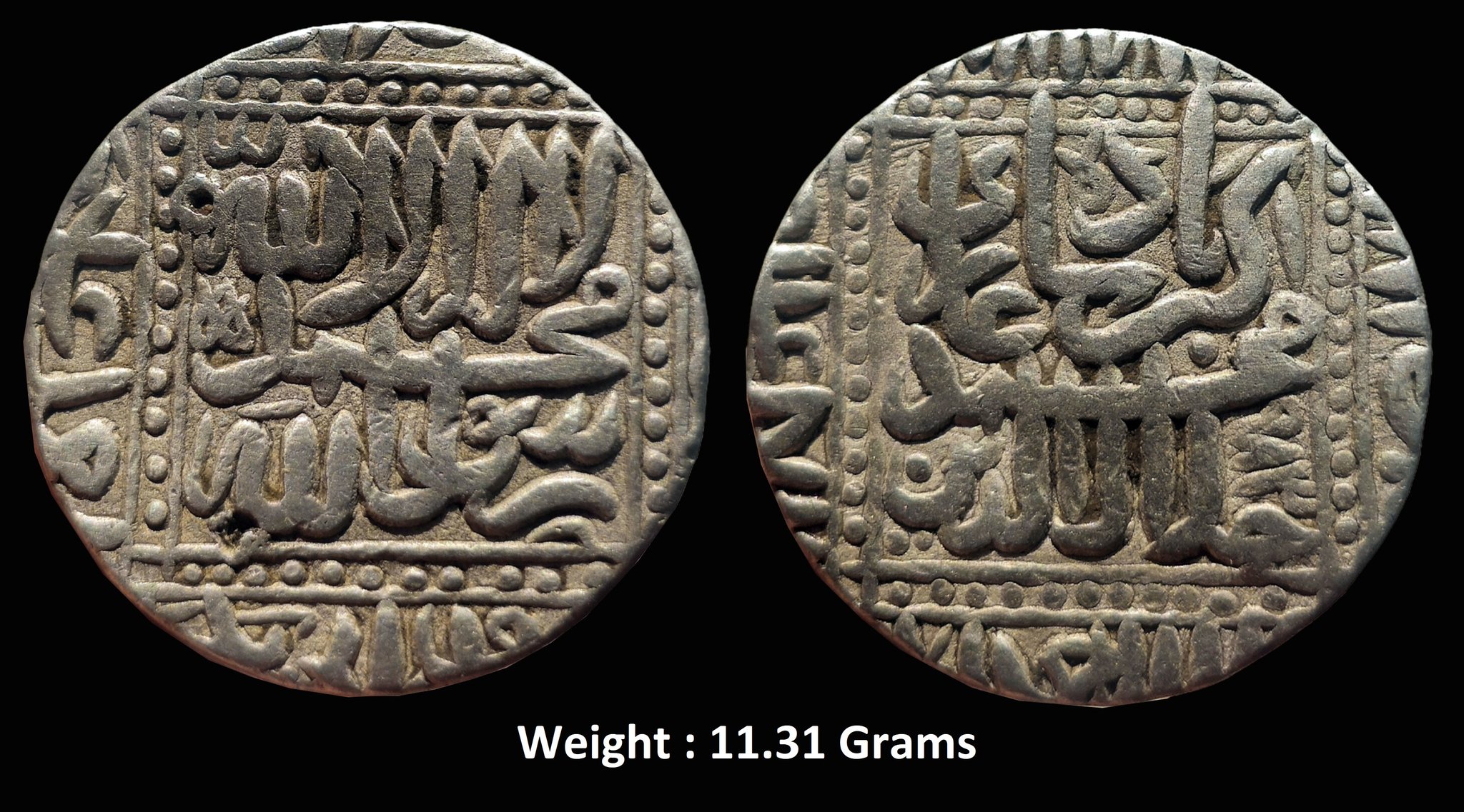 mughals-akbar-silver-rupeeah-983-mint-ahmedabad-kalima-within-dotted-square.jpg Mughals ; Akbar, Silver Rupee,AH 983 Mint : Ahmedabad ; Kalima within dotted square