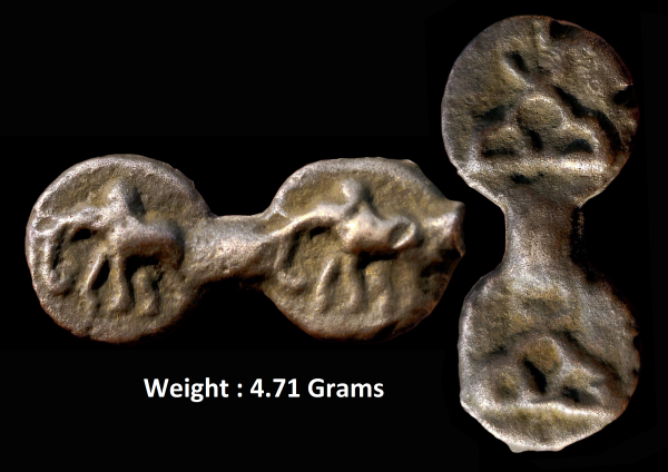 Ancient ; Sunga Kingdom (300-200 BC) ; Maurya-Sunga, Kaushambi Region ; Copper Kakani