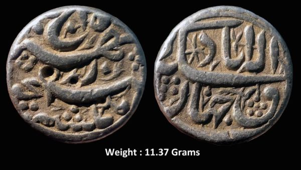 Mughal ; Akbar ; Silver Rupee ; "Rebellion" issue of Prince Salim (Jahangir) ; Mint : Allahabad ( Full Mint )