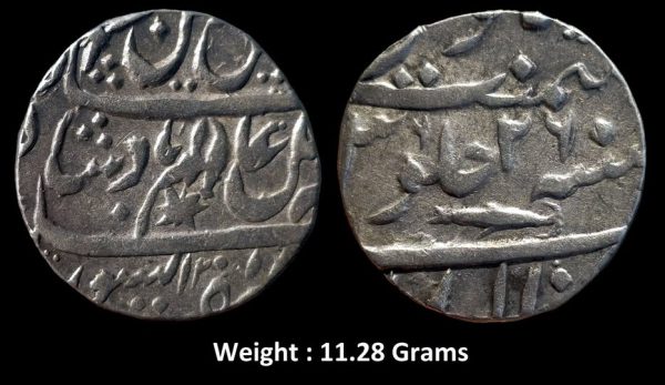 Awadh State ; Rare Silver Rupee ; Allahabad Mint ; EIC issue ; INO Shah Alam II ; 1208 AH / RY 26