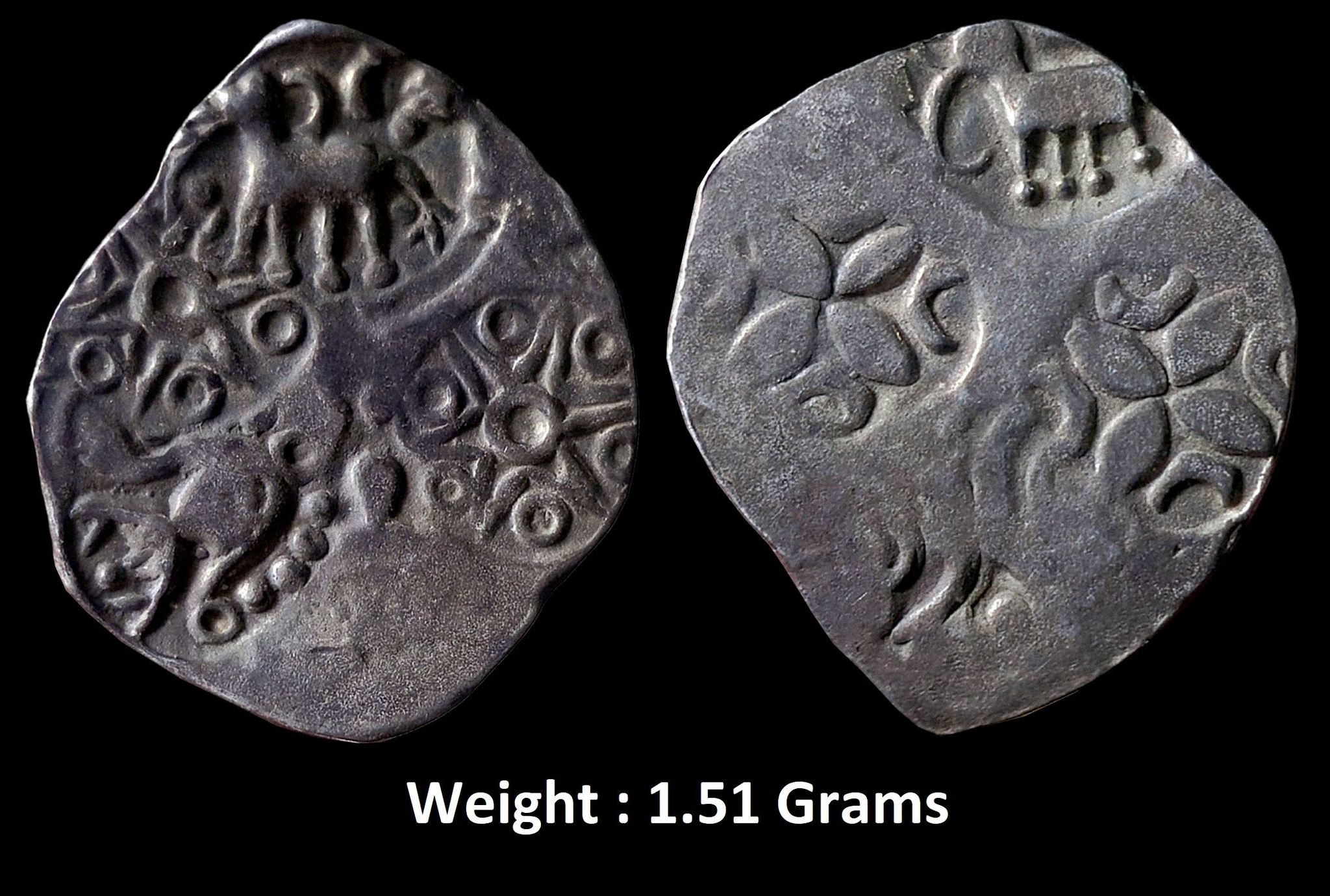 ancient-archaic-punch-marked-coin-attributed-to-vidarbha-region-janapada-sixth-century-to-fourth-century-bce-rare-silver-1-2-karshapana.jpg Ancient ; Archaic Punch-marked coin attributed to Vidarbha Region (Janapada) ; Sixth century to Fourth century BCE ; Rare Silver 1/2 Karshapana