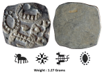 Ancient ; Archaic Silver Punch Marked Coin ; Wainganga-Mahanadi Divide ; Umred hoard Type, Sometimes attributed to 'Vidarbha Janapada' ; (c.300-200 BC) ; Light ½ Karshapana standard