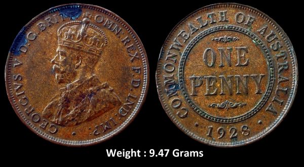 Australia ; King George V (1910-1936) 1 Penny (1⁄240) ; Bronze