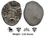 Ancient ; Archaic Punch Marked Coinage ; attributed to Vidarbha Janapada ; Godavari valley ; Silver 1/2 Karshpana ; Series II ; Makhala Type
