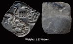 Ancient ; Archaic Silver Punch Marked Coin ; Wainganga-Mahanadi Divide ; Umred hoard type ; Attributed to 'Vidarbha Janapada' ; (c.300-200 BC) ; Light ½ Karshapana standard