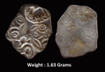 Ancient ; Archaic Silver Punch-Marked coin ; Tapi-Wainganga Valley region ; Usually attributed to ‘Vidarbha/Ashmaka Janapada’ ; ½ Karshapana