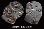 Ancient India ; Archaic Punch Marked Coinage ; Attributed to Vidarbha Janapada ; Godavari Valley ; Silver 1/2 Karshpana ; Series II ; Makhala Type
