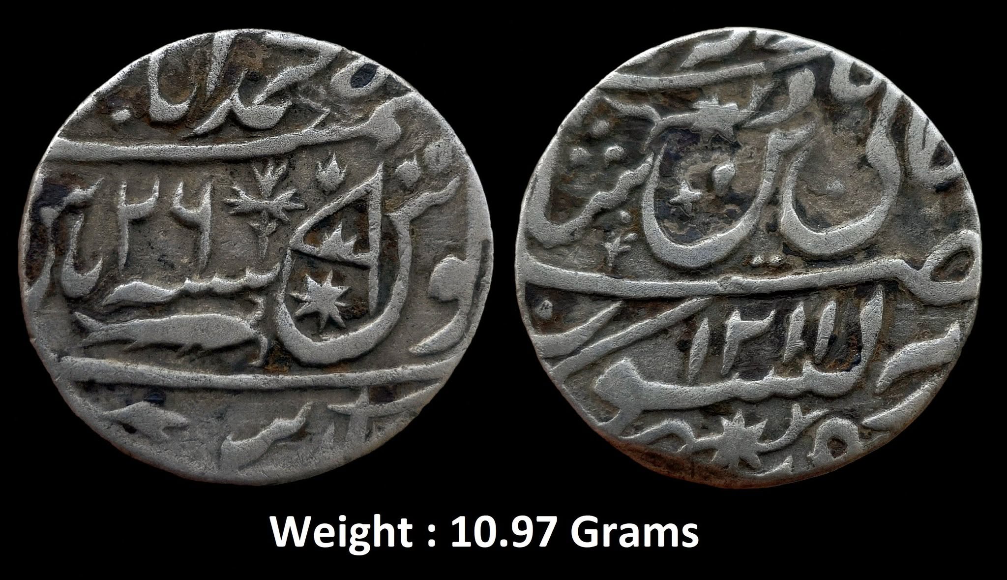 awadh-state-ino-shah-alam-ii-silver-rupee-mint-muhammadabad-banaras-mint-ah-1211-26-ry.jpg Awadh State ; INO Shah Alam II ; Silver Rupee ; Mint : Muhammadabad Banaras Mint ; AH 1211/26 RY