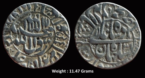 Mughal ; Shah Jahan ; Scarce Silver Rupee ; Mint : Surat ( FULL MINT ) ; RY 31