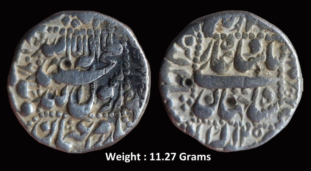 Mughal ; Shah Jahan (AH 1037-1068 / 1628-1658 AD) ; Mint : Akbarabad (Full Mint ) ; Silver Rupee ; AH 1061/25 RY