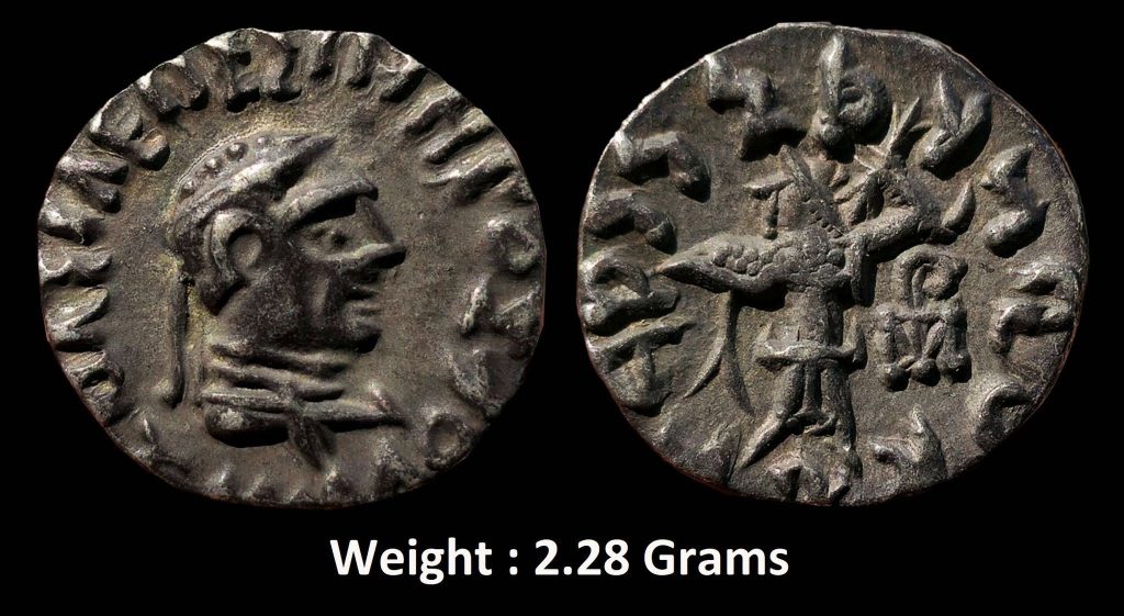 Indo Greeks ; Zoilos II (50-40/35 BC) ; Silver Drachma